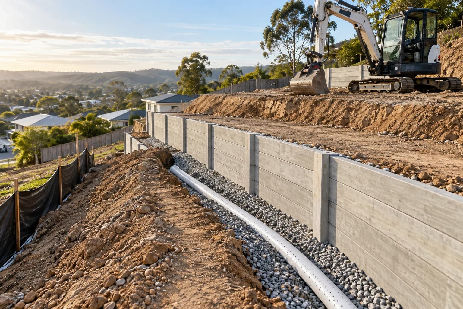 Sloping Block site works
